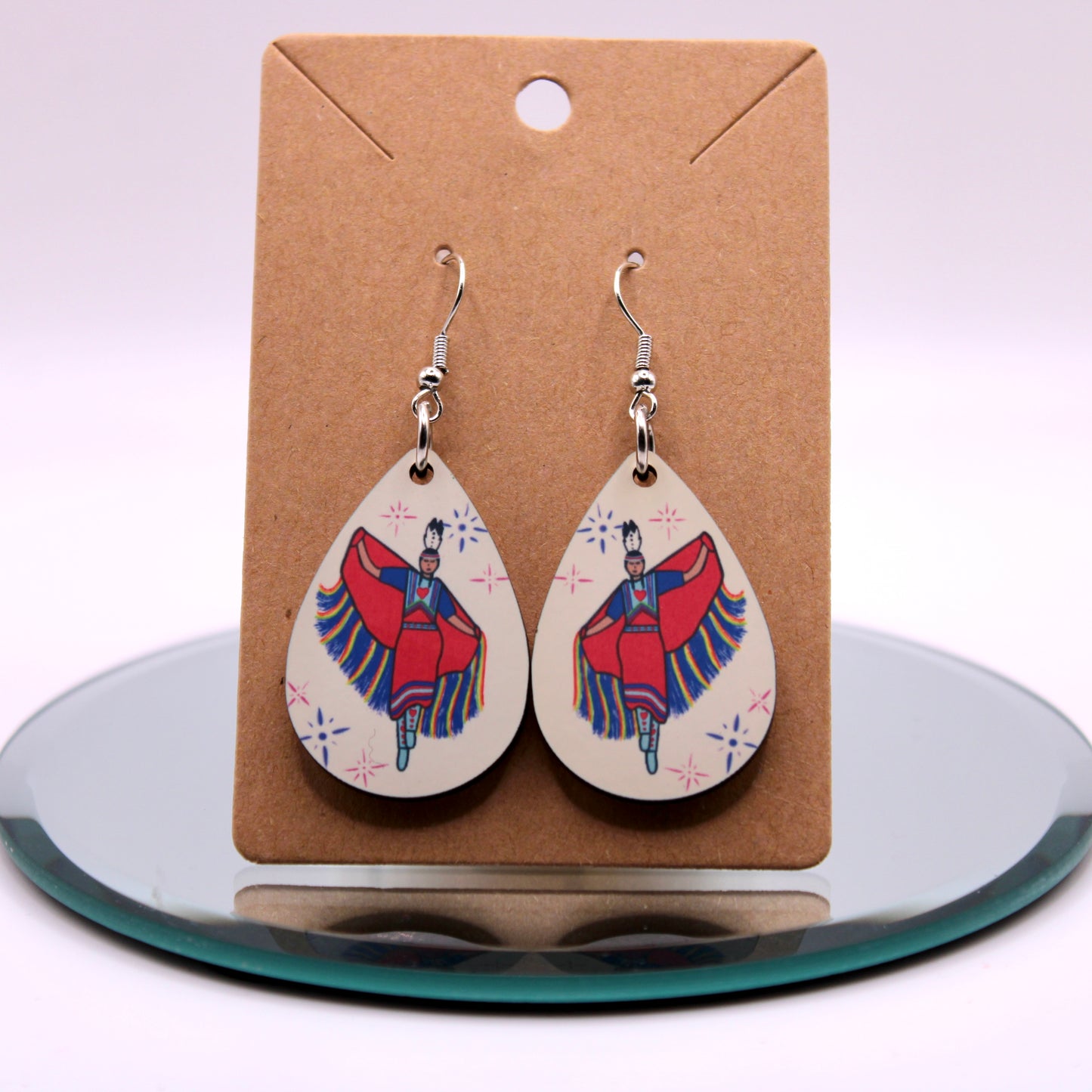 Fancy Shawl Dancer - Printed Earrings