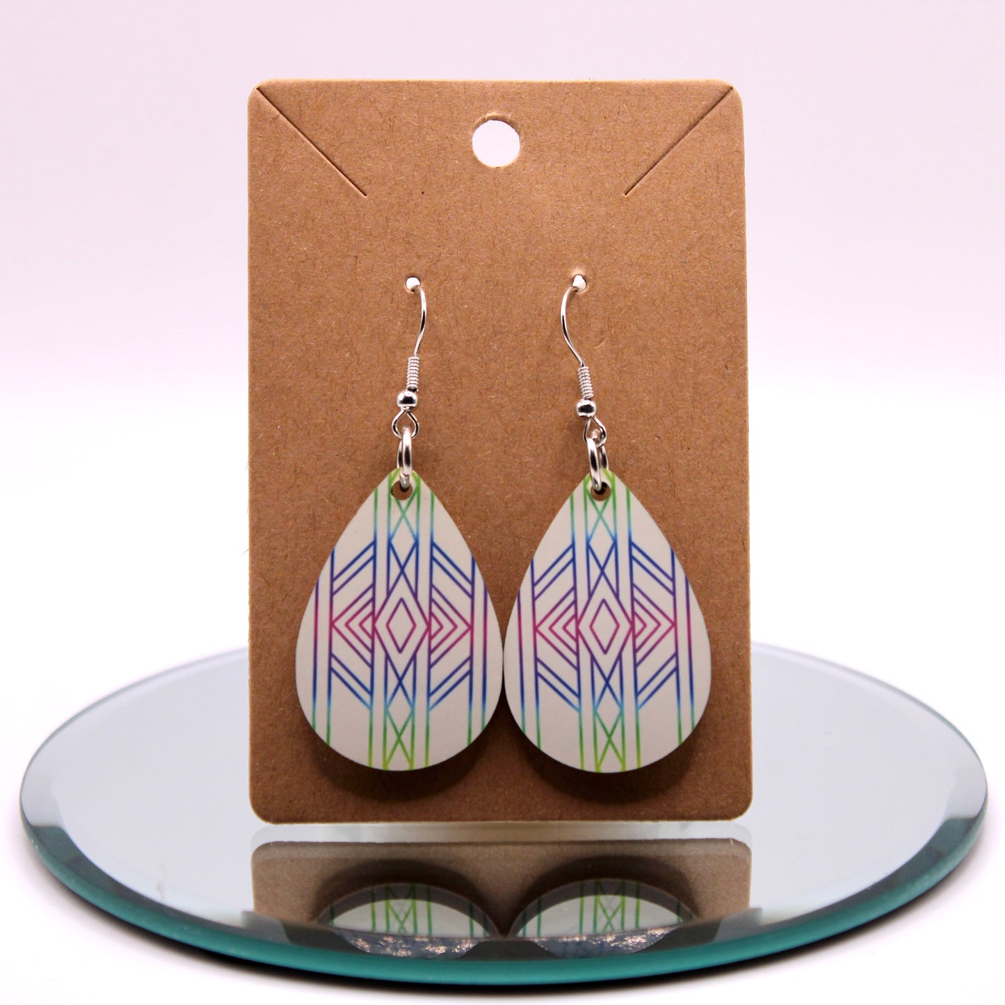 Symmetrical Design - Printed Earrings