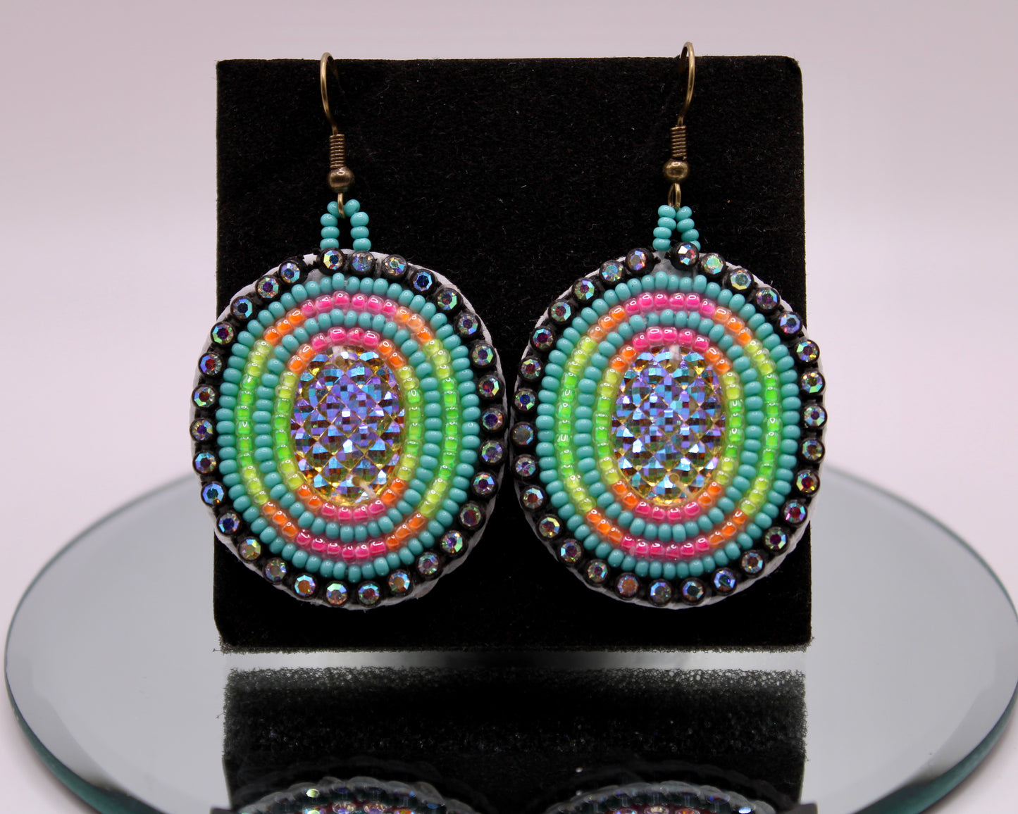 Beaded Earrings - Turquoise Shimmer