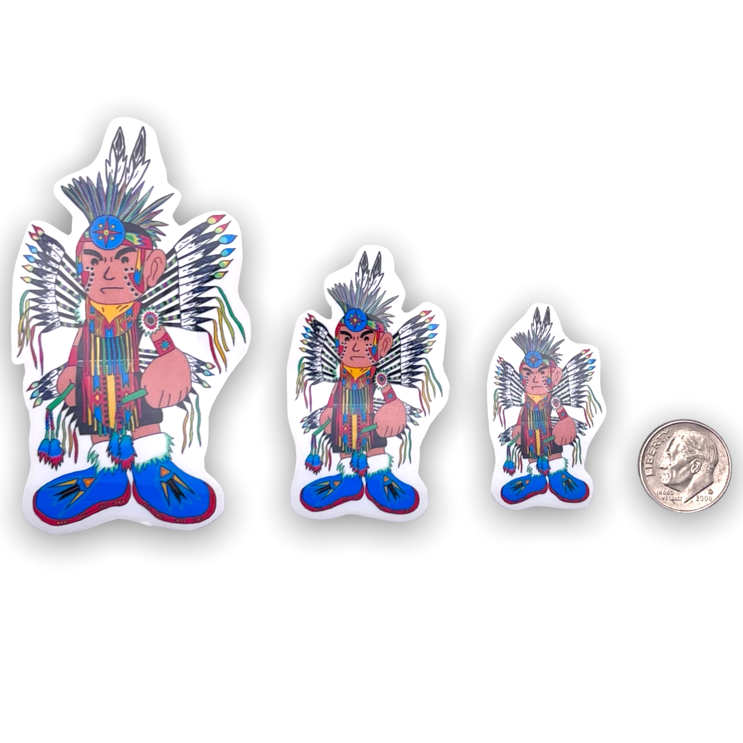 Fancy Dancer White Glossy Sticker