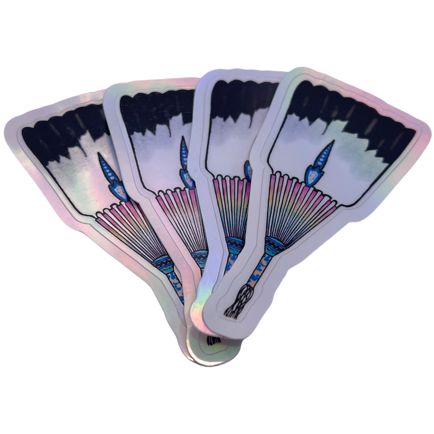 Eagle Fan Holographic Sticker