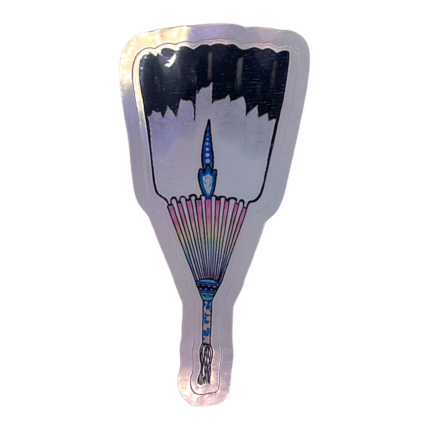Eagle Fan Holographic Sticker