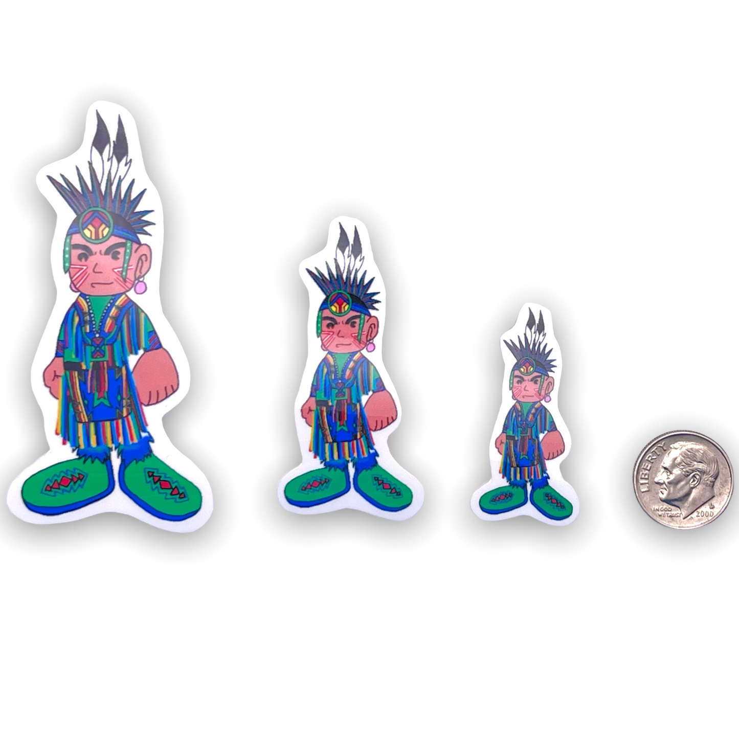 Grass Dancer White Glossy Sticker