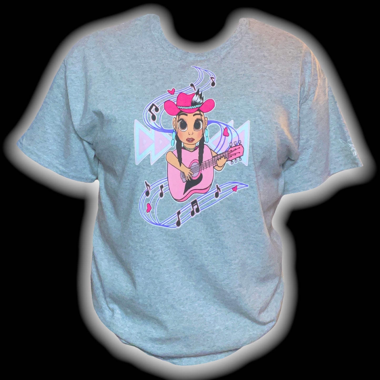 Native Guitar Girl T-Shirt