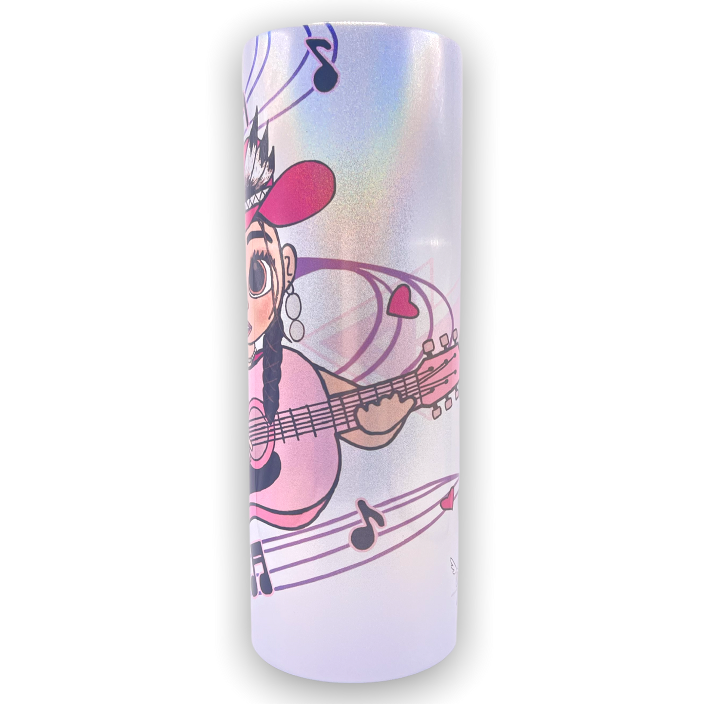 20oz. Guitar Native Girl (Holographic Shimmer Tumbler)