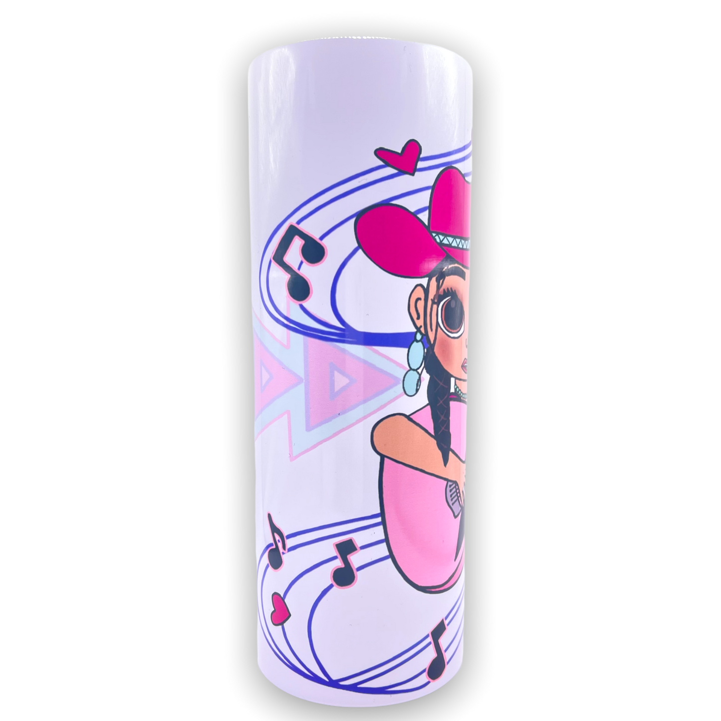 20oz. Guitar Native Girl (White Tumbler)