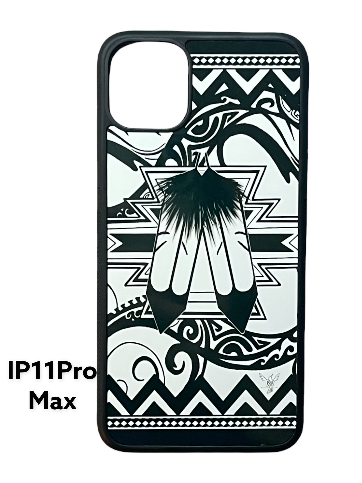 2 Feather Black and White iPhone Case