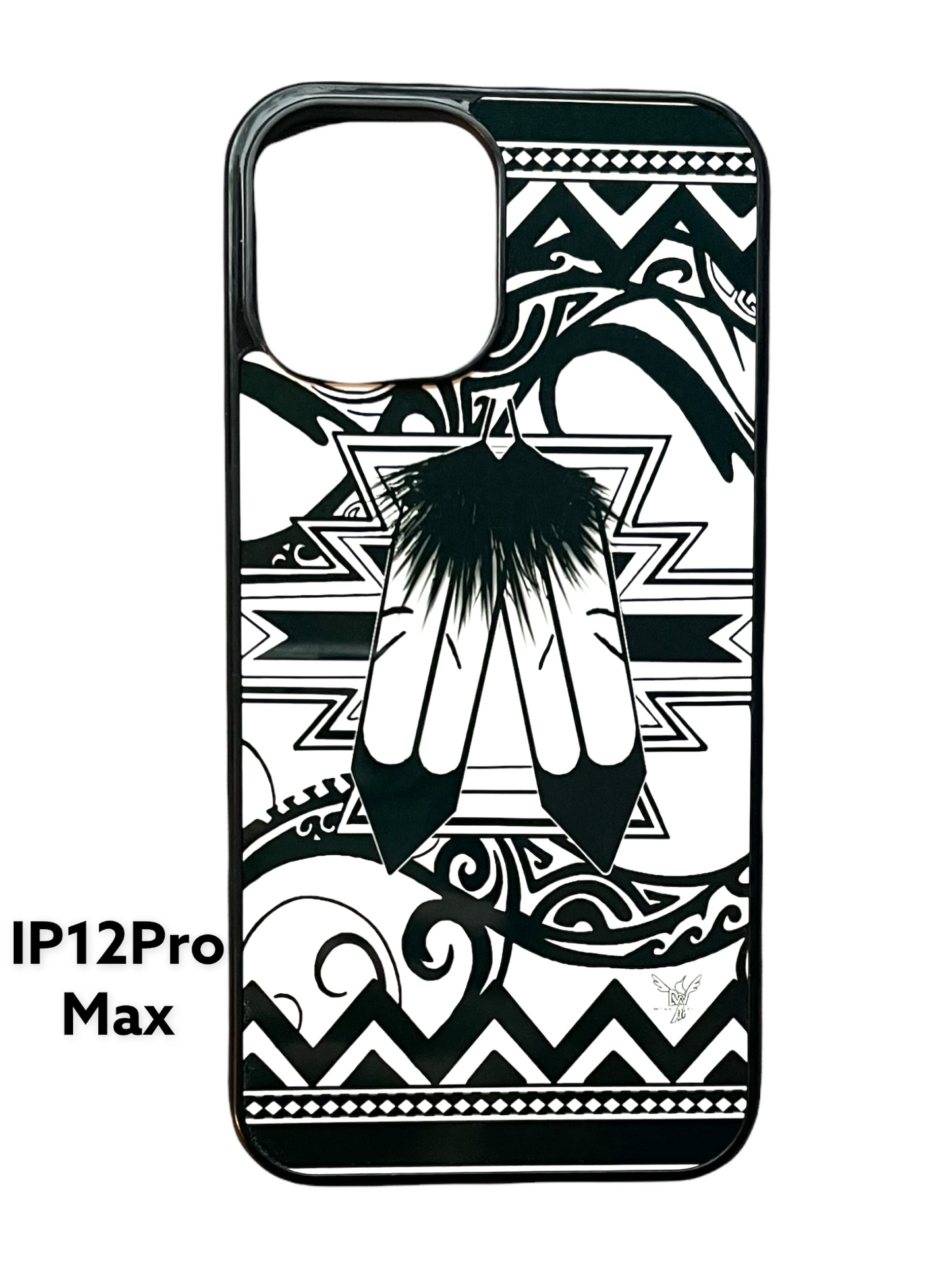 2 Feather Black and White iPhone Case