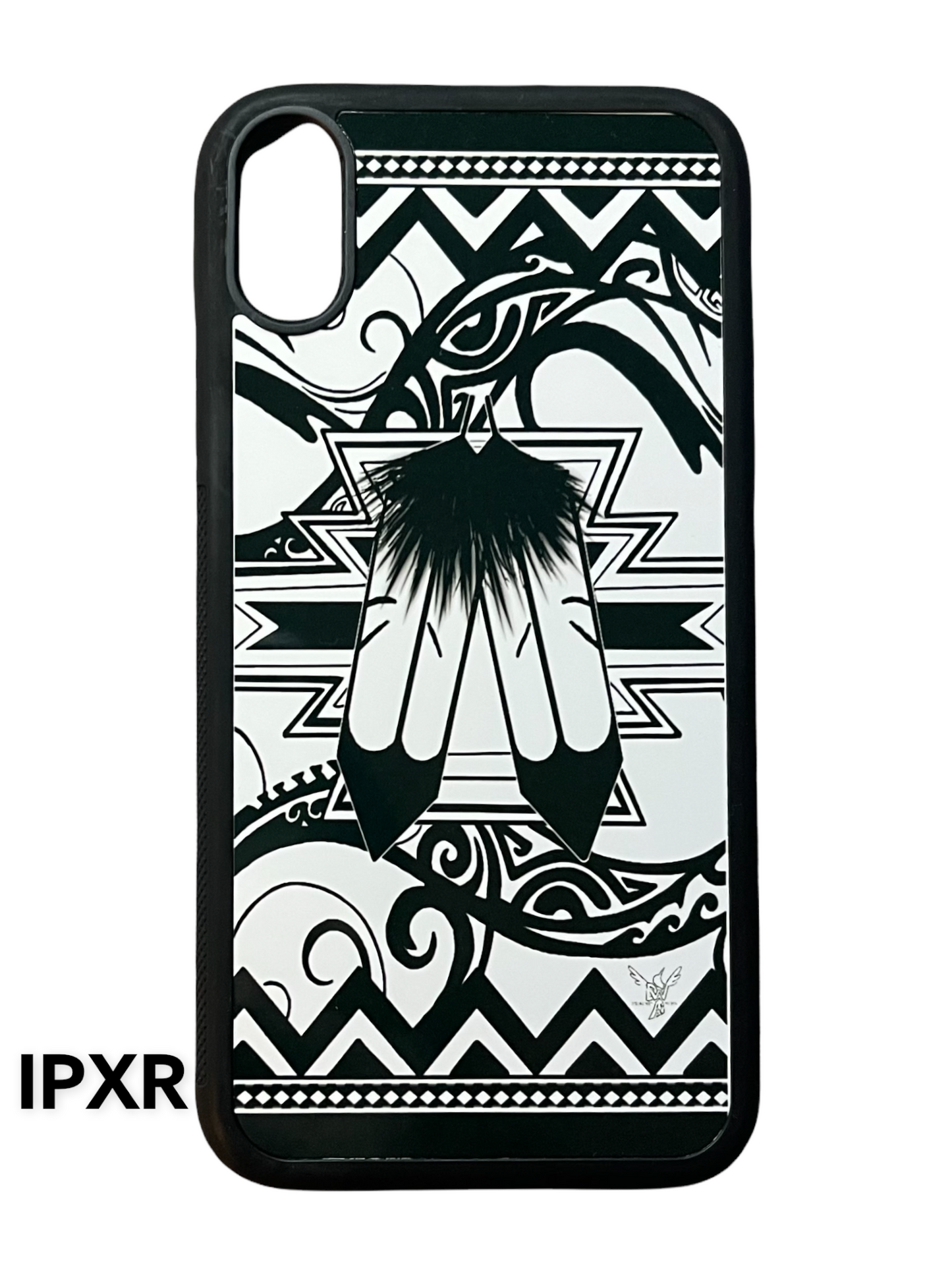 2 Feather Black and White iPhone Case