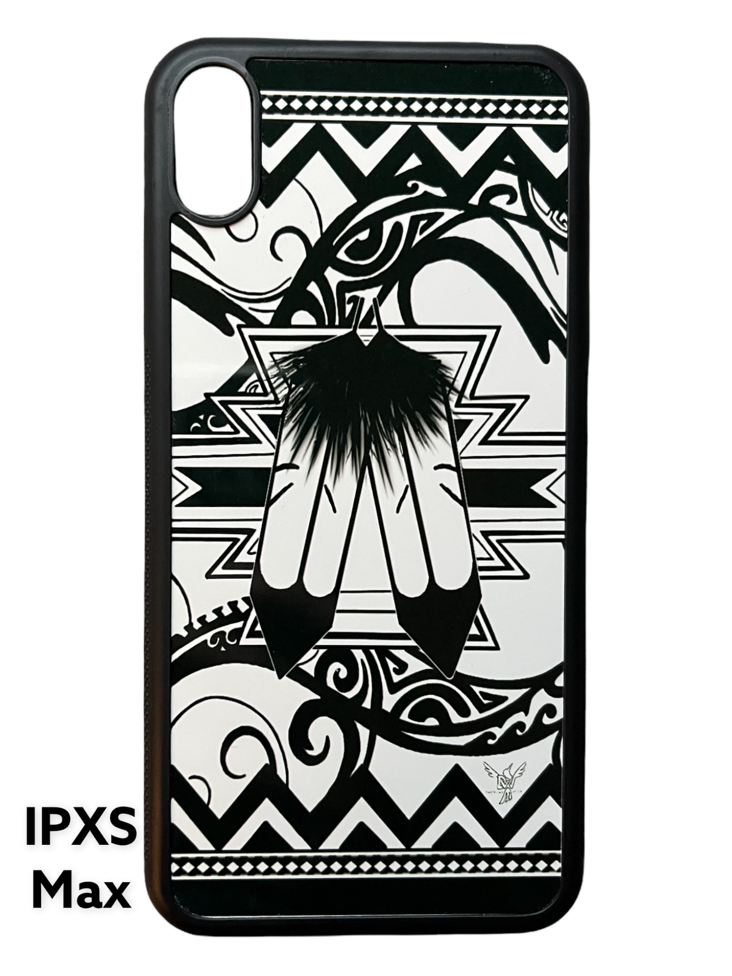 2 Feather Black and White iPhone Case