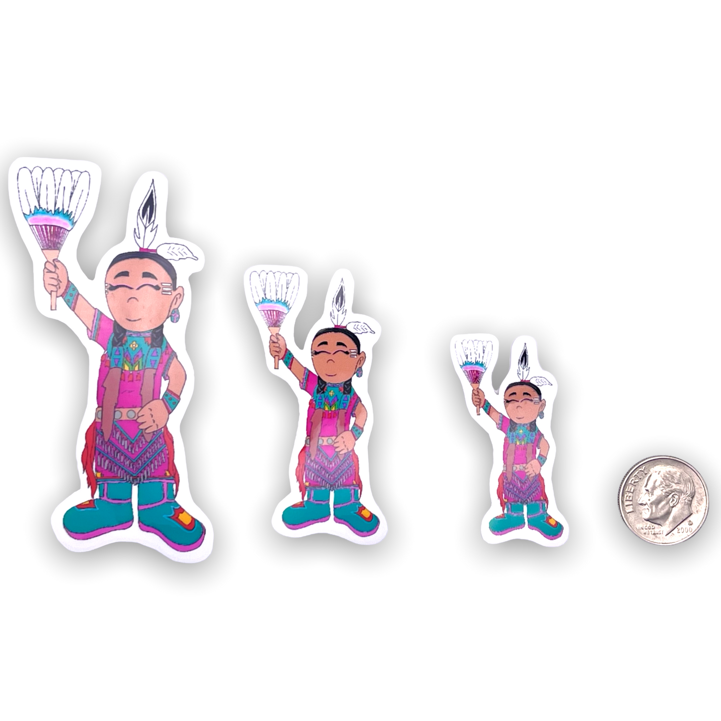 Jingle Dress White Glossy Sticker