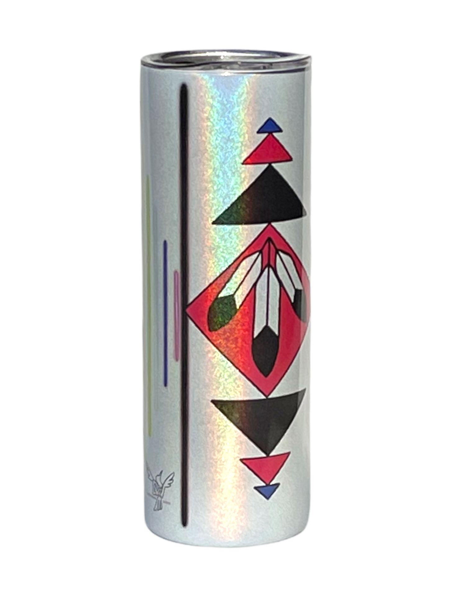 20oz. Neon Stripes (Holographic Shimmer Tumbler)
