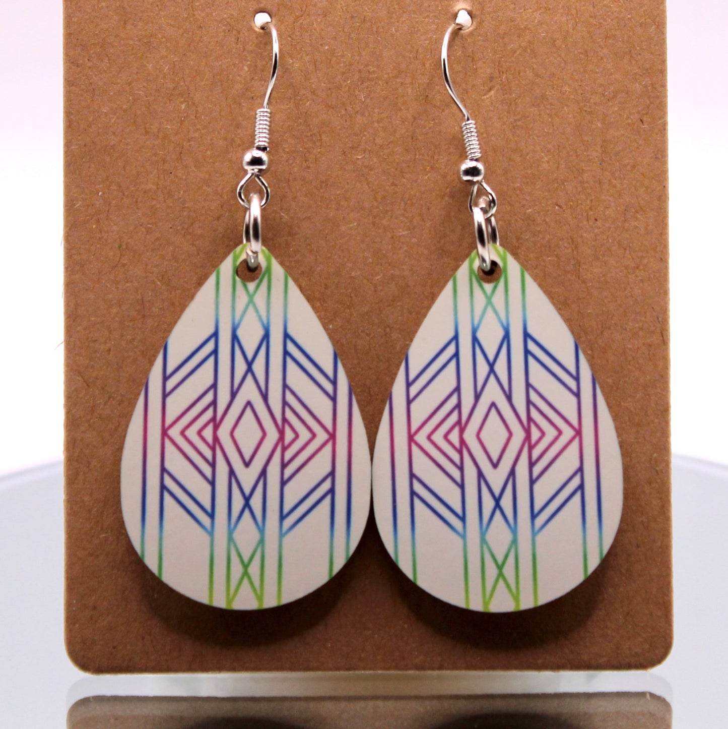 Symmetrical Design - Printed Earrings