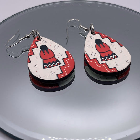 Local Traditional Girl - Printed Earrings